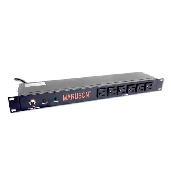 Maruson PDU, 14 Outlets, 1U, 5-15P, 1050J Surge Protected PDU-R1514MS - main
